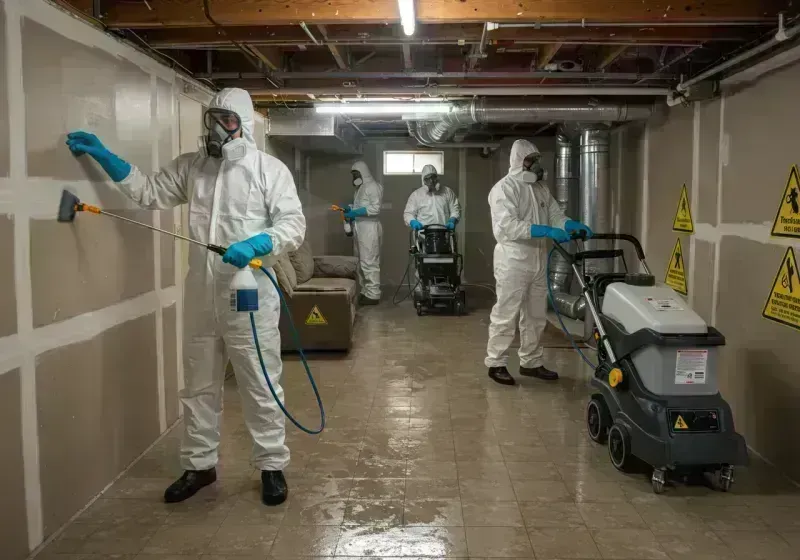 Basement Moisture Removal and Structural Drying process in Hot Sulphur Springs, CO